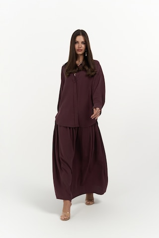 Mai Collection Mai Studios Co. Ginevra Bordo Gömlek Etek Takım Bordo