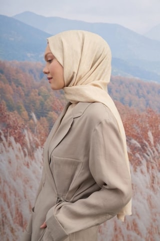 Armanda 70 X 190 Cotton Monogram Desen Şal - Ar 3098 03046 - 70 X 190 / Gümüş