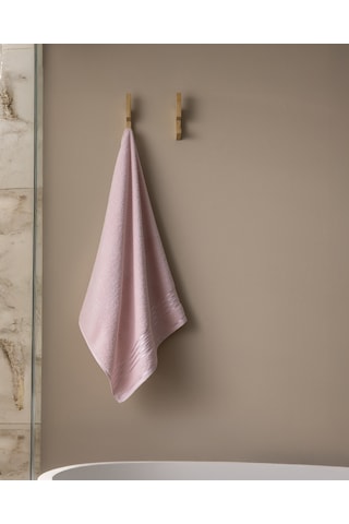 Madame Coco Marnot Bordürü %100 Pamuk Floşlu Banyo Havlusu - Pudra - 70x140 Cm 8684427300107 Çok Renkli