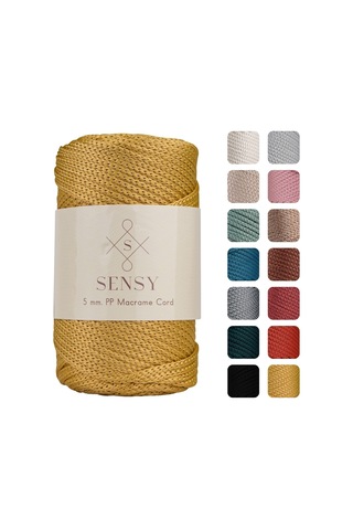 5 Mm - 400 Gr Polyester Makrome 95 M Polyester Makrome Ip Supla Ip Ve Çanta Ipliği Hardal