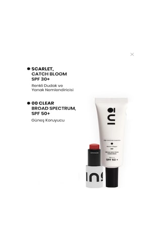 Dudak Ve Yanaklara Doğal Renk Ve Işıltı Veren Stick Scarlet 4,5g + 00 Clear Spf50 Sunscreen 50ml
