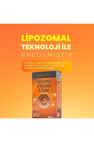 Advancemax Lipozomal C Vitamini & Çinko 30 Kapsül