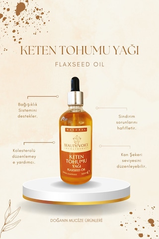 Beauty Voice Katkısız Keten Tohumu Yağı 2'li