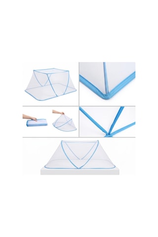 Portatif Bebek Ve Çocuk Sinek Koruyucu Cibinlik Tül 50x125 Cm - Katlanabilir Beşik Ve Yatak Tülü