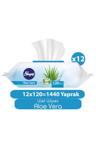 Sleepy Aloe Vera Islak Havlu 12x120 1440 Yaprak