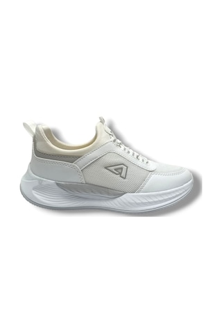 Acropol 137-26 Anorak Slip On Anatomik Kadın Sneaker Beyaz Gümüş 36-40