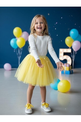Zekids Kız Çocuk Pamuklu Kaşkorse Bluz-16456 Ekru