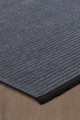 Antrasit Fitilli Desen Şönil Kilim Makinede Yıkanabilir Kaymaz Taban Halı Yolluk Antrasit