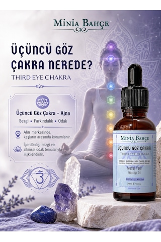 Minia Bahçe Bitki Ve Sanat Atölyesi Üçüncü Göz Çakra Masaj Yağı 30 ML