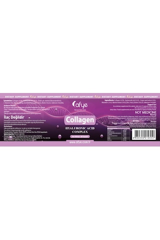 Afye Collagen Kolajen Hyaluronic Acid Complex 60 Bitkisel Kapsül