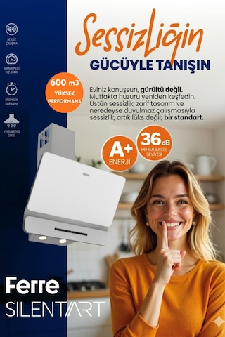 Afm Tech Ve Ferre Best Sessiz Vitro Elektrikli Beyaz D081-SA + MS263 + FM7701 Ankastre Set