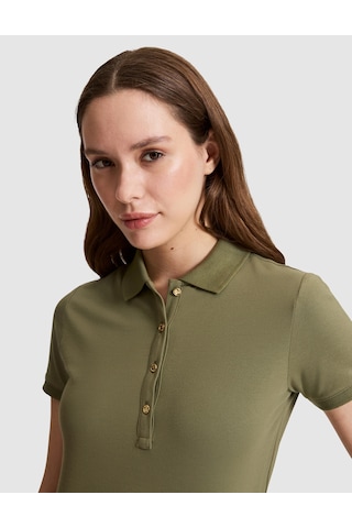 Pierre Cardin Kadın Haki Tişört Basic 50325456-vr027