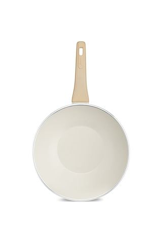 Jumbo Swiss Crystal Dark Cream Wok Tava 28 Cm Dark Cream