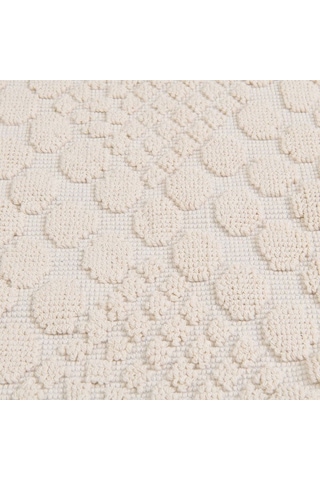 Evidea Soft Kağan 2'li Banyo Paspası - Ekru - 60x100 Cm + 50x60 Cm Ekru