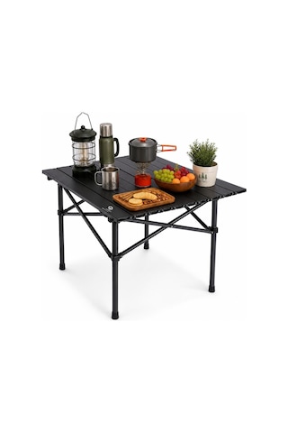 50x50x50 Cm Katlanır Kamp Ve Piknik Masası Hafif, Dayanıklı Ve Taşınabilir Siyah