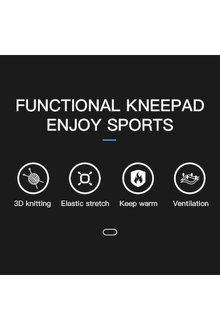 Moveevo Antrenman Koşu Bisiklet Patella Koruyucu Dikişli Isı Verici Silikon Döşeme Knee Pad, M, Siyah-gri, Tekli Paket Gri