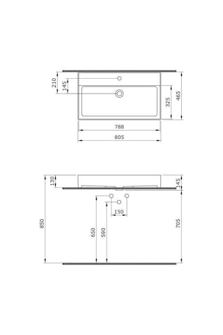 Bocchi Milano Tezgah Üstü Lavabo 80 CM Mat Beyaz 1377-002-0126