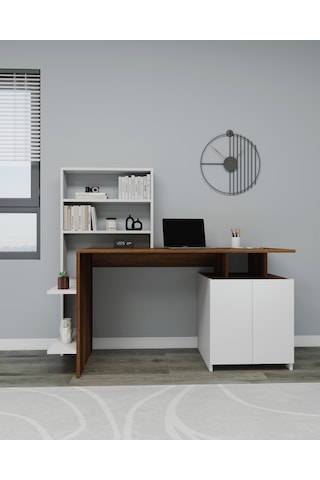 Arnetti Çalışma Masası Melis Bilgisayar Masası Beyaz - Ceviz