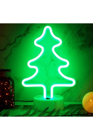 Noel Ağacı Neon Işıkları Led Neon Işıkları Noel Dekorasyonu Usb/pil İle Çalışan Noel Ağacı Aydınlatması Masa Noel Ağacı İçin Noel Süslemeleri