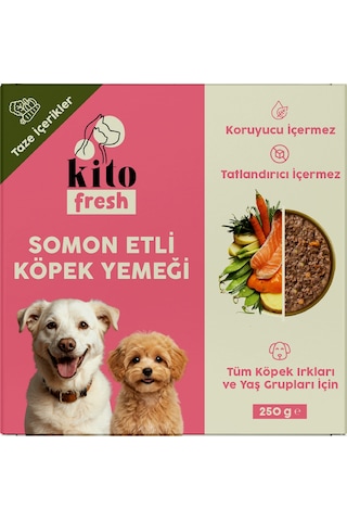 Kito Fresh Somon Etli Taze Yetişkin Köpek Yemeği 250 G
