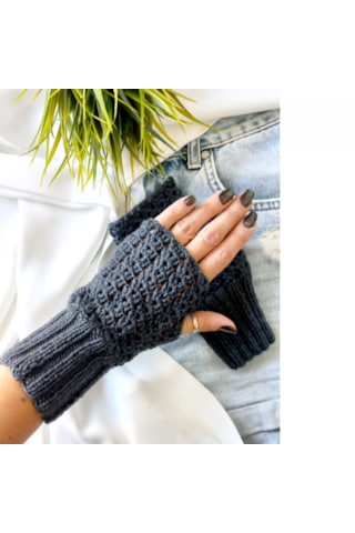 Zeynclub Trendy Füme Parmaksız Eldiven Füme