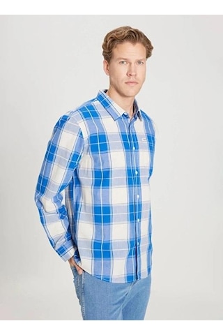 Wrangler Uzun Kollu Erkek Gömlek W241248400 Blue Black