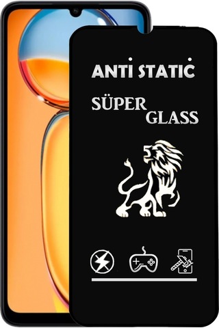 Xiaomi Uyumlu Redmi 13c İle Tam Kaplayan Anti Statik Dayanıklı Süper Cam Ekran Koruyucu