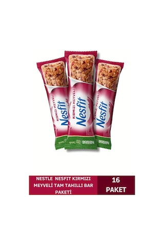 Nesfıt Kırmızı Meyveli Tam Tahıllı Bar16x23,5g