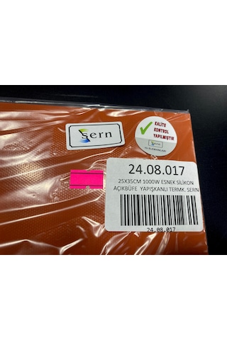 Sern Açık Büfe Silikon 25x35cm Yapışkanlı Termikli Isıtıcı Rezistans 1000w 230v