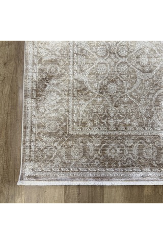 Hoom Rugs Elegant 004 Vizon Bej Doğal Elyaf Yansımalı Klasik Desenli Salon Halısı