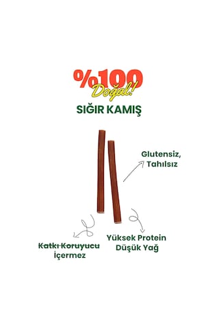 Havhav 2 Adet Sığır Kamış Çiğneme Çubuğu Köpek Ödülü
