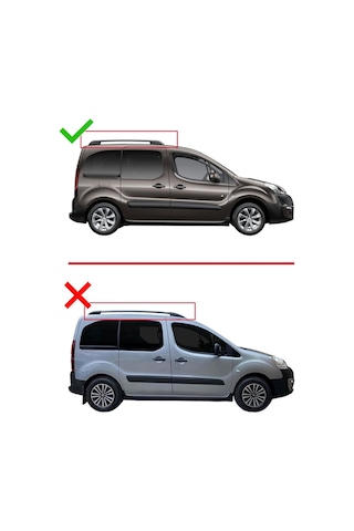Citroen Berlingo 2008-2018 Arası İle Uyumlu Basic Model Ara Atkı Tavan Barı Gri 3 Adet