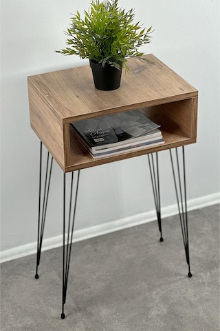 Komodin Raflı Sehpa Ayaklı Dekoratif Sehpa 5089