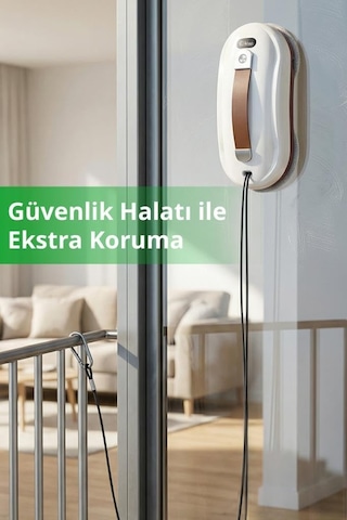 Kiwi Kwc-7131 Pencere Temizleme Robotu Otomatik Emiş & Çift Mop & Uzaktan Kumanda