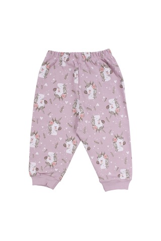 By Bebekodam Kız Bebek Mor Unicorn Baskılı Pijama Takımı