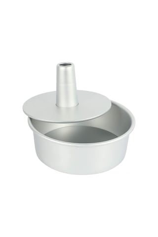 Maiyame 8 İnç Gümüş Renkli Alüminyum Yuvarlak Boş Tahta Kek Kalıbı Tek Parça Gümüş