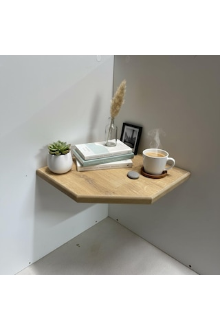 Çok Amaçlı Köşe Raf Safir Meşe Mdf