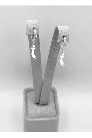 Zülfikar Taşlı Gümüş Küpe - Gümüş Gümüş