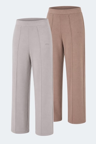 Slazenger Valentıno 2 Li Set Kadın Bol Paça Eşofman Altı Taş Gri - Vizon