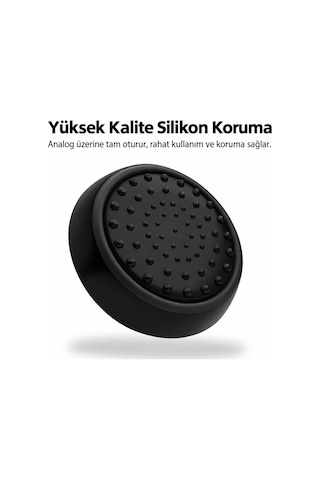 2 Adet Analog Koruyucu Silikon Kılıf Topuz Koruma Ps4 Ps5 Xbox One 360 Series Sx Switch Pro Uyumlu Siyah