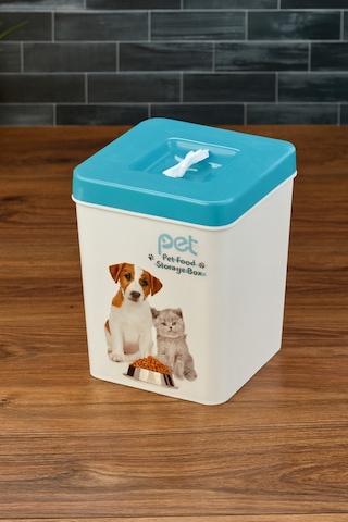 Evcil Hayvan Kedi Ve Köpek Mama Saklama Kabı- Mavi