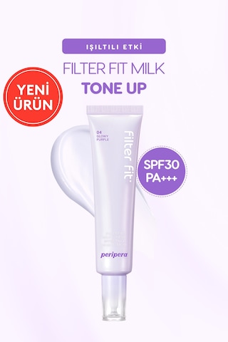 Işıltılı, Ton Eşitleyici Krem Perıpera Filter Fit Milk Tone Up 004 Glowy Purple Spf30 Pa++ 56819987