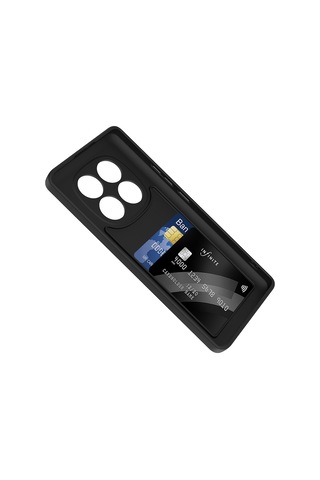 Mobilefix Redmi Note 14 Pro 4g Kılıf Kamera Korumalı Kartlık Hazneli Mbfx Vitra Kapak - Siy Siyah