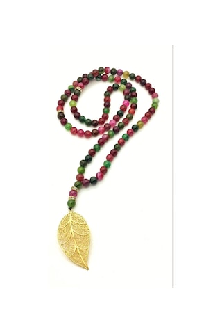 Stoneage Jewellery Akik Doğal Taş 99 Tesbih  Kolye Gümüş