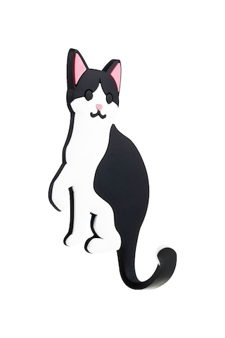 Dancemonkey Cbtx Bbq-029 Karikatür Kedi Köpek Duvar Kancası - Havlu Askı, Traceless Yapışkan Bantlı, Cat C7 Çok Renkli