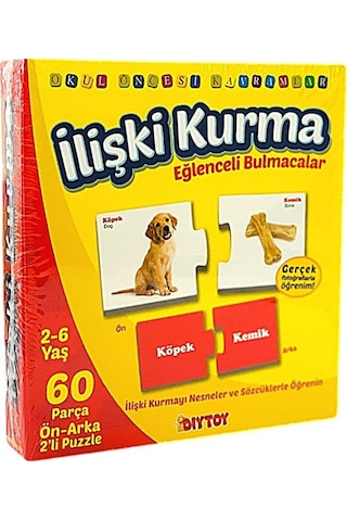 Dıy Toy Okul Öncesi İlişki Kurma Eğlenceli Bulmacalar 5 Adet