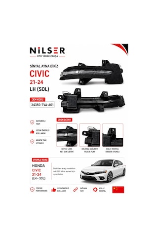 Honda Civic Ayna Sinyal Sağ 2021-2024 Fe1