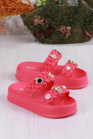 Fort Bella E423 Plaj Deniz Havuz Terliği Hafif Rahat Esnek Kız Çocuk Terlik Narçiçeği