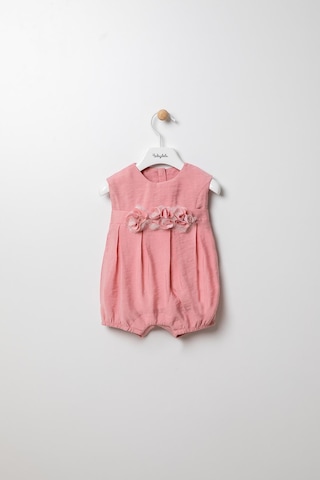 Babyhola Pileli Bayramlık Kız Bebek Tulum 12825 Pembe