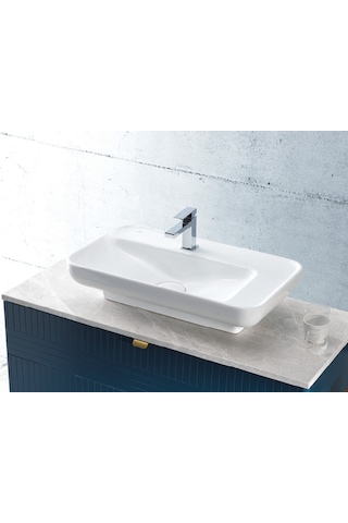 Turkuaz Seramik Cerastyle Lal 70 CM Tezgah Üstü Çanak Lavabo